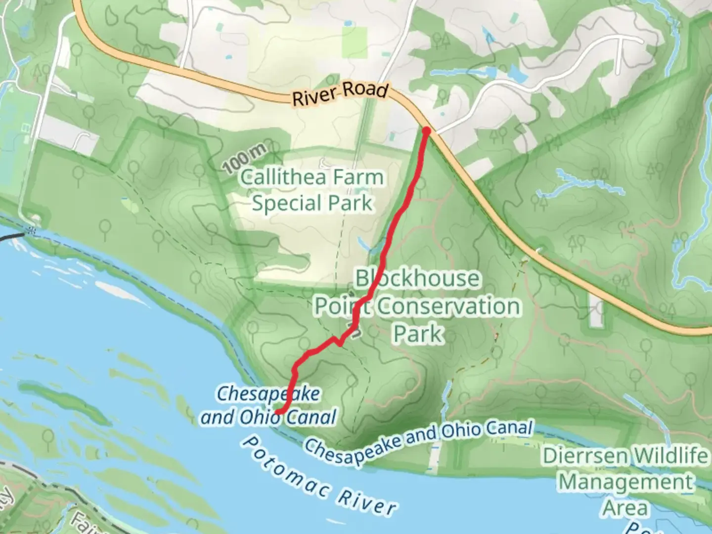 An image depicting the trail Blockhouse Trail and its surrounding area.