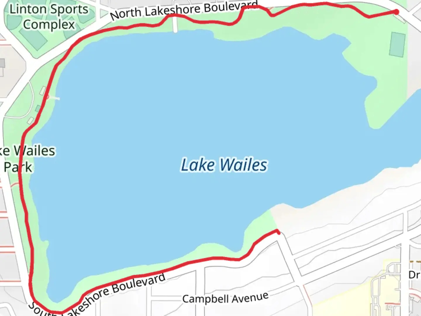 An image depicting the trail Lake Wailes Walk and its surrounding area.