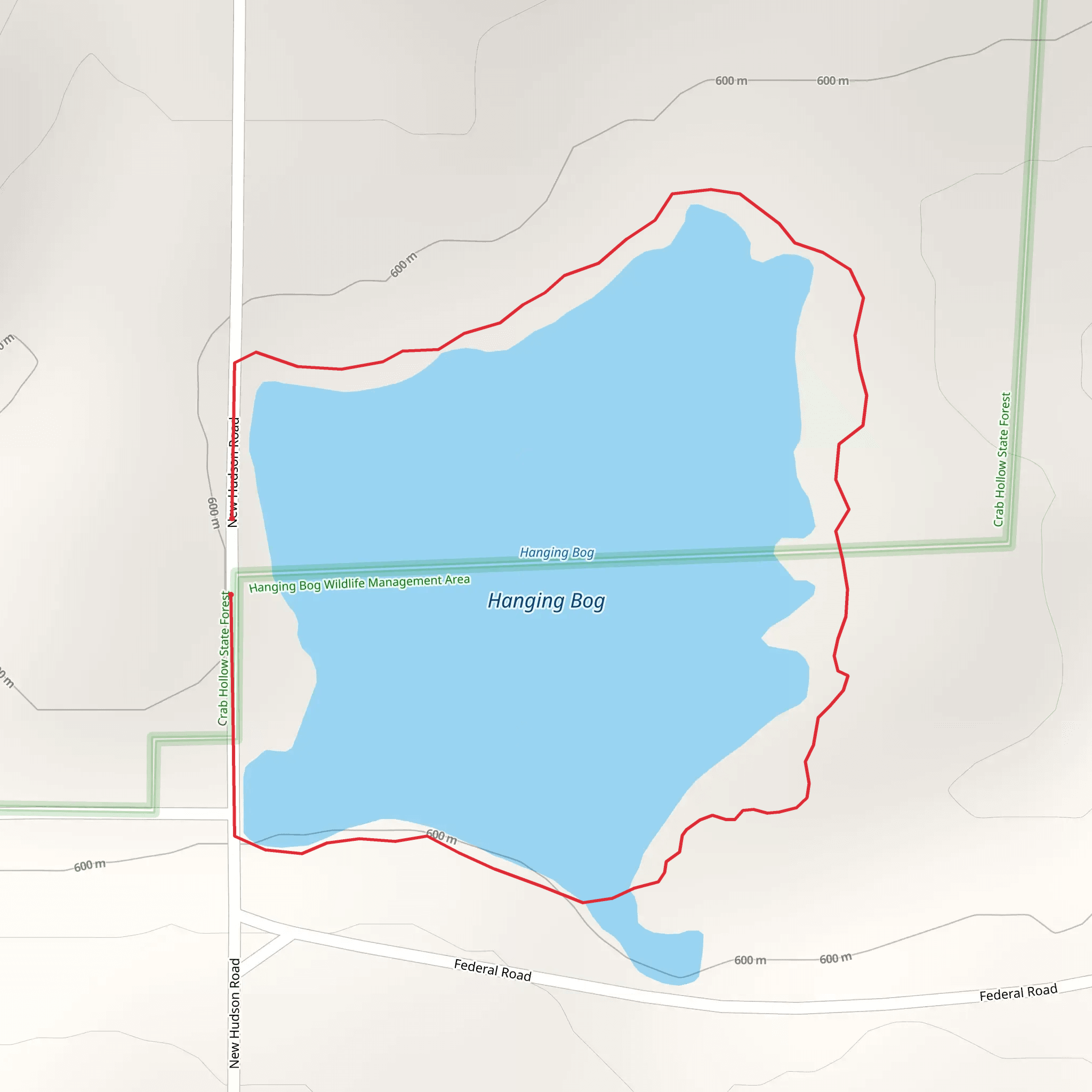 Hanging Bog Loop mobile static map