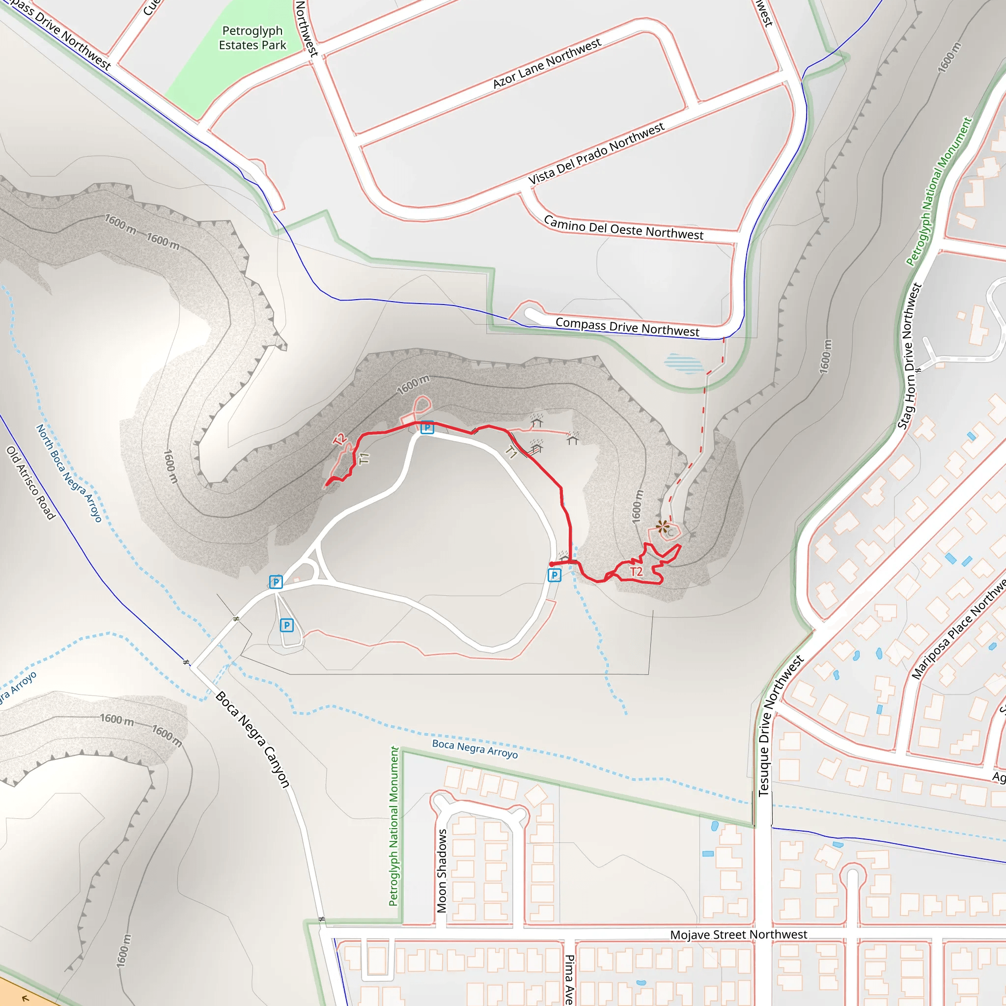 Cliff Base and Mesa Point Trail mobile static map