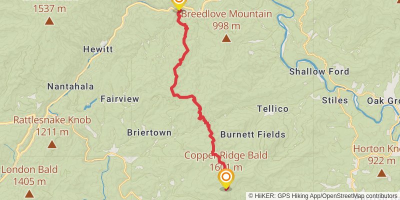 Appalachian Trail stage 15 Map