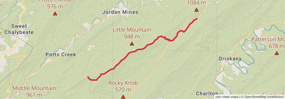 American Perimeter Trail - Southern Appalachian Primary stage 26 Map