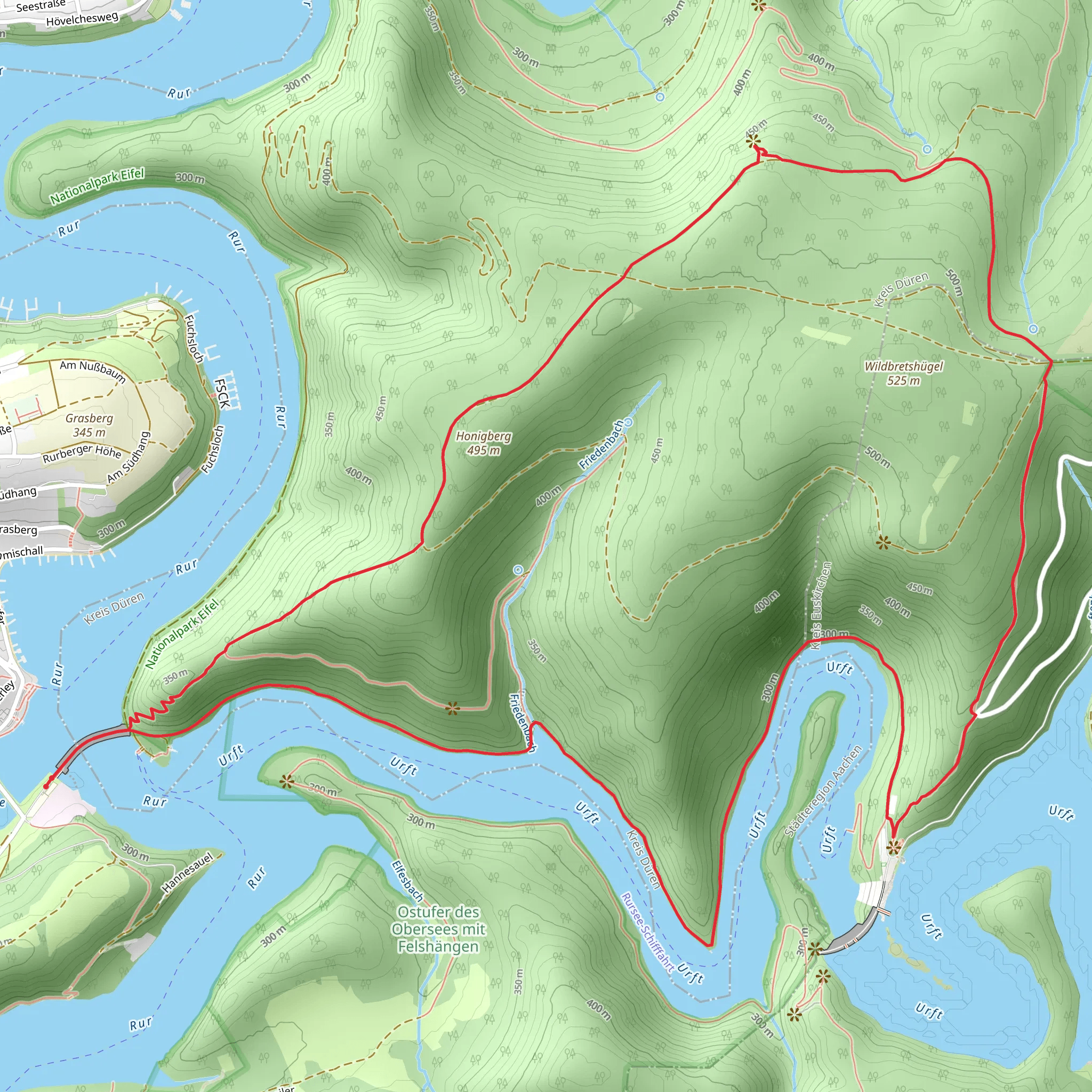 Hirschley and Honigberg Loop - Rurberg mobile static map