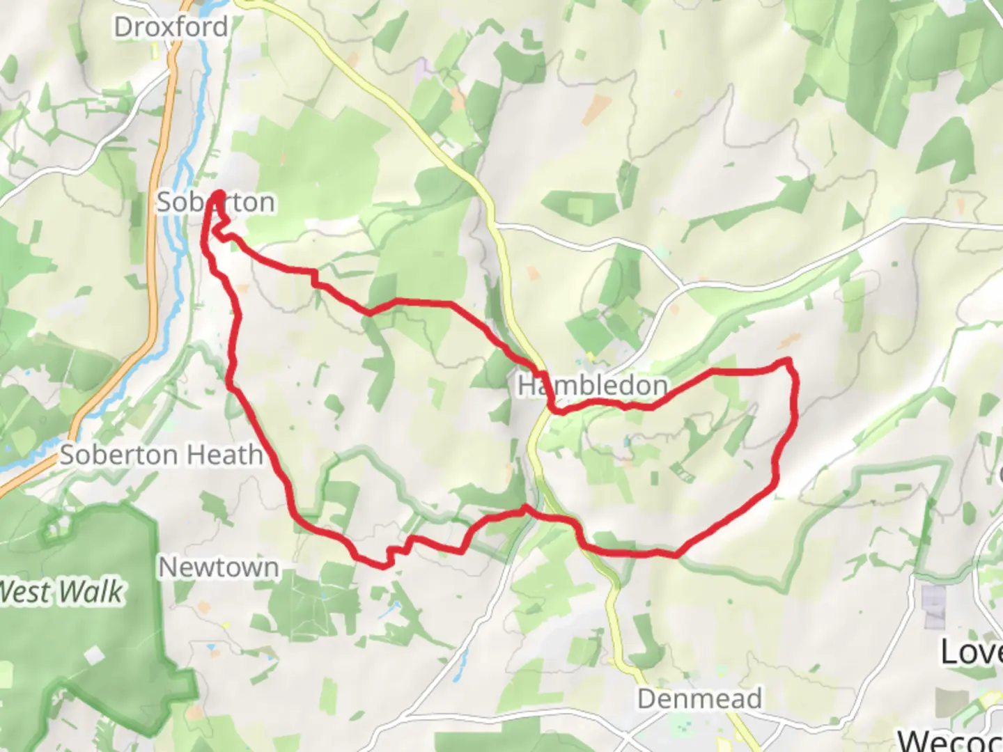 An image depicting the trail Soberton to Hambledon Loop Walk and its surrounding area.