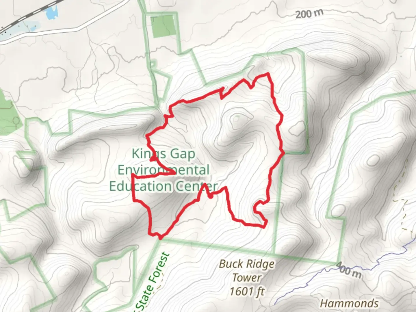 An image depicting the trail Boundary and Buck Ridge Trail and its surrounding area.