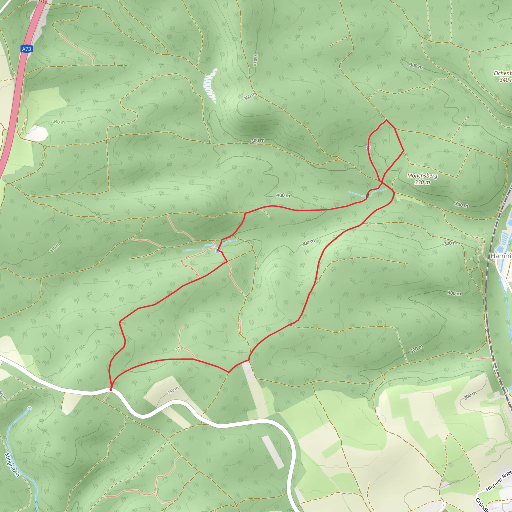 Bucher Forst and Monchsbrunnen Loop mobile static map