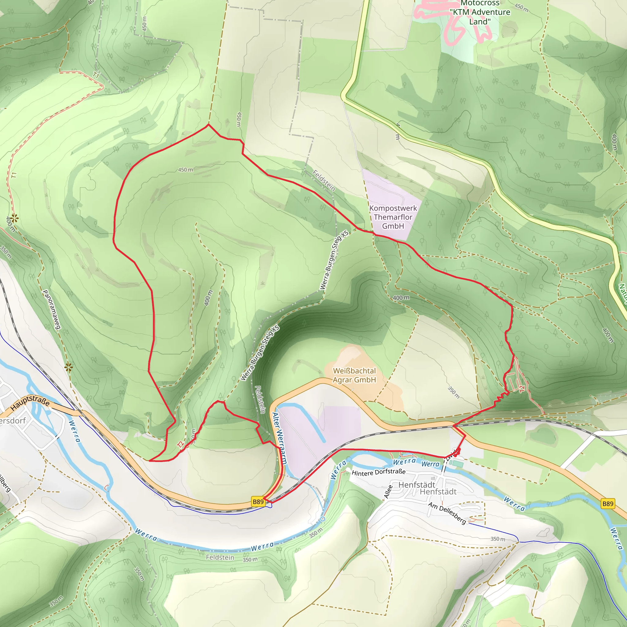 Ruine Osterburg, Gartleser Hohe and Anstein Loop mobile static map
