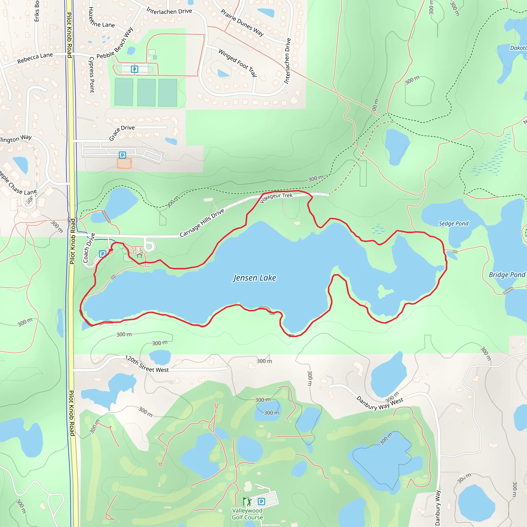 Jensen Lake Loop mobile static map