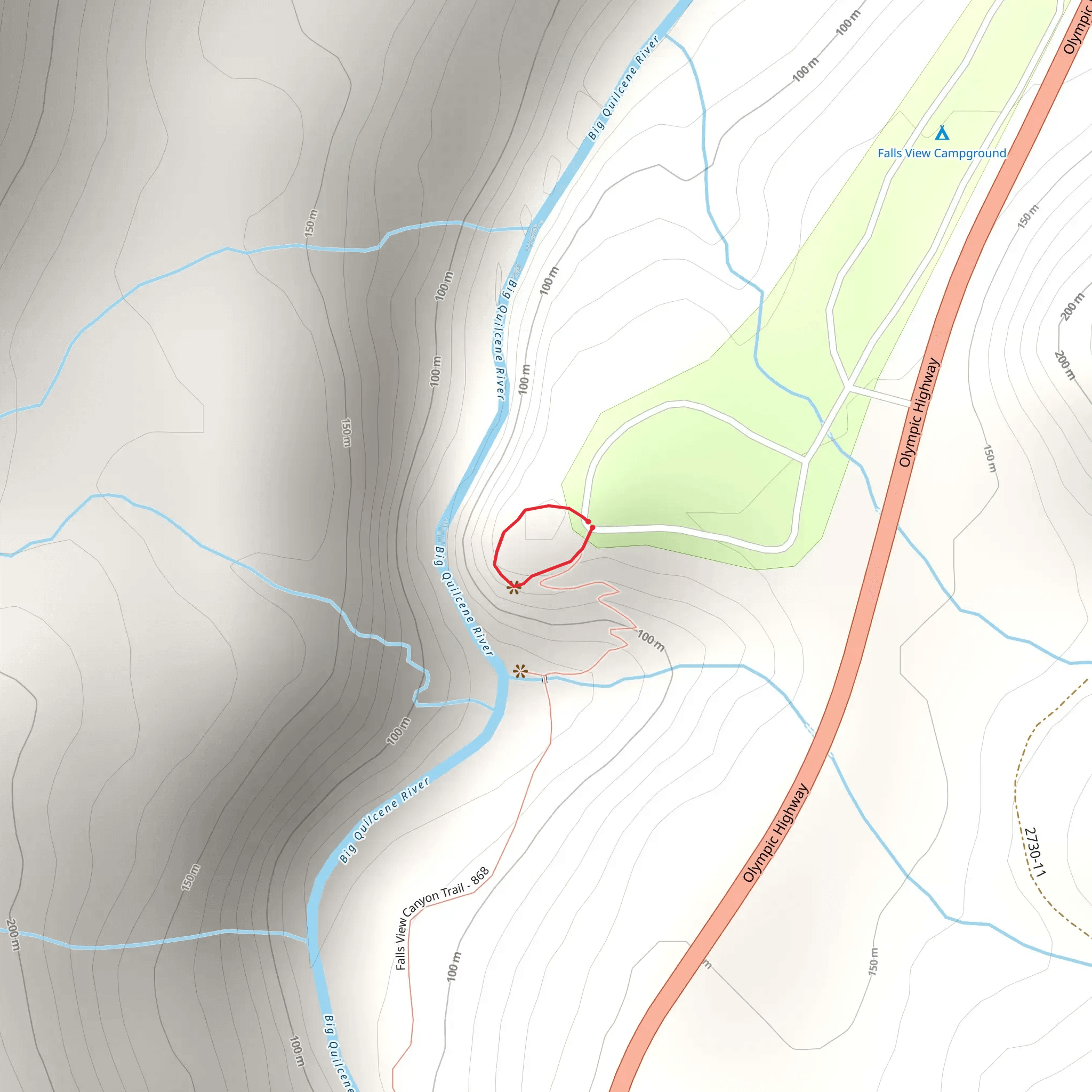Falls View Loop Trail mobile static map