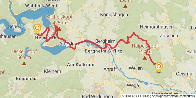 Ederhöhenweg stage 9 Map