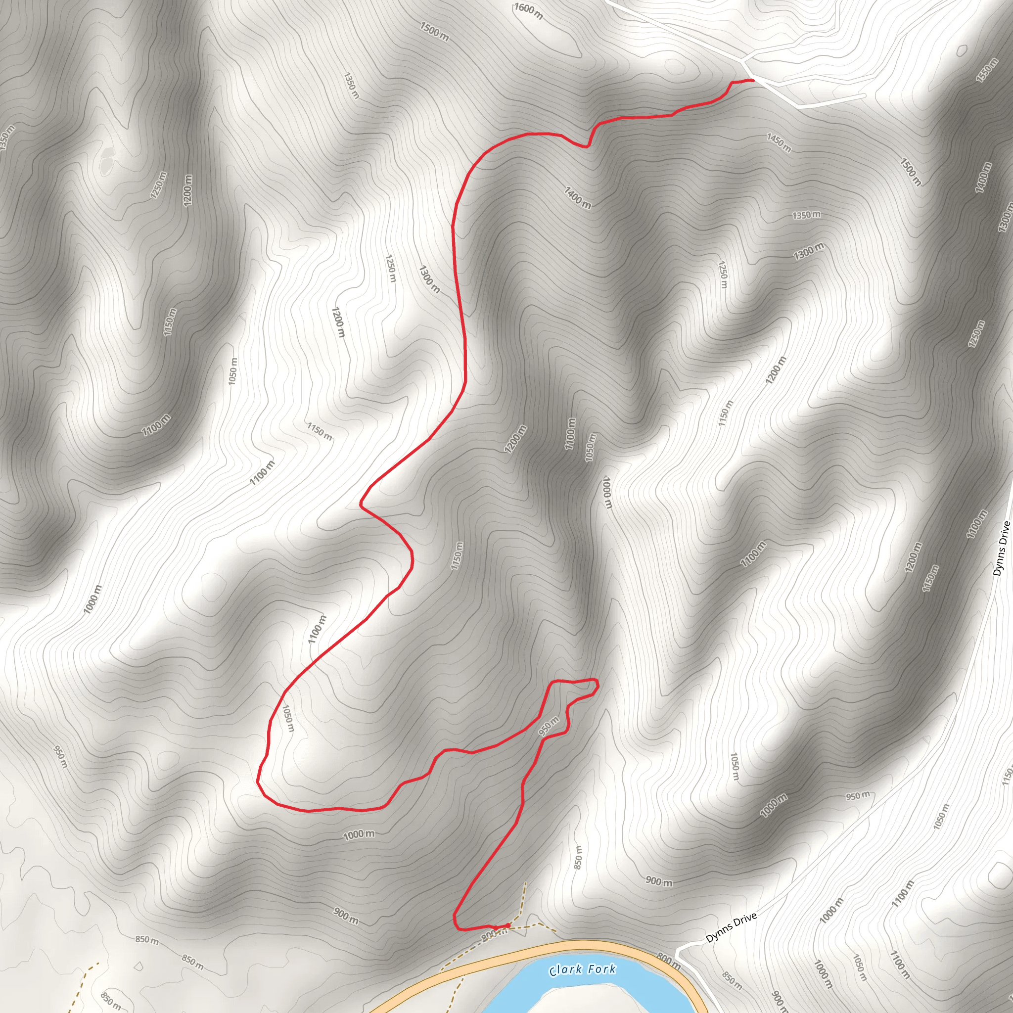Donlan Saddle Trail mobile static map