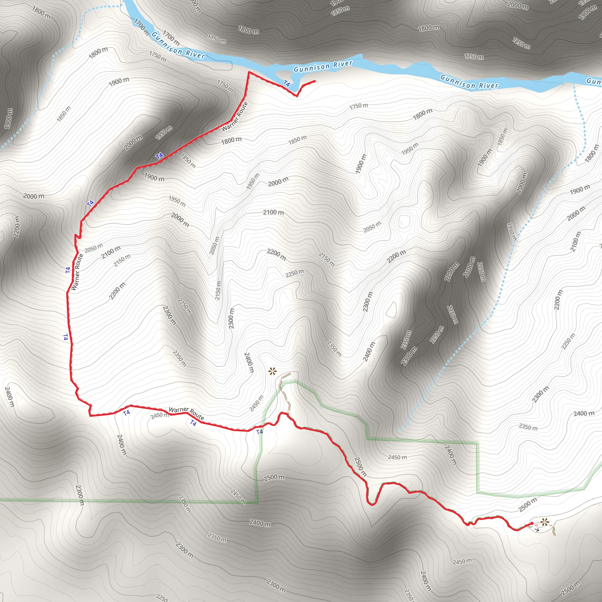 Warner Route mobile static map
