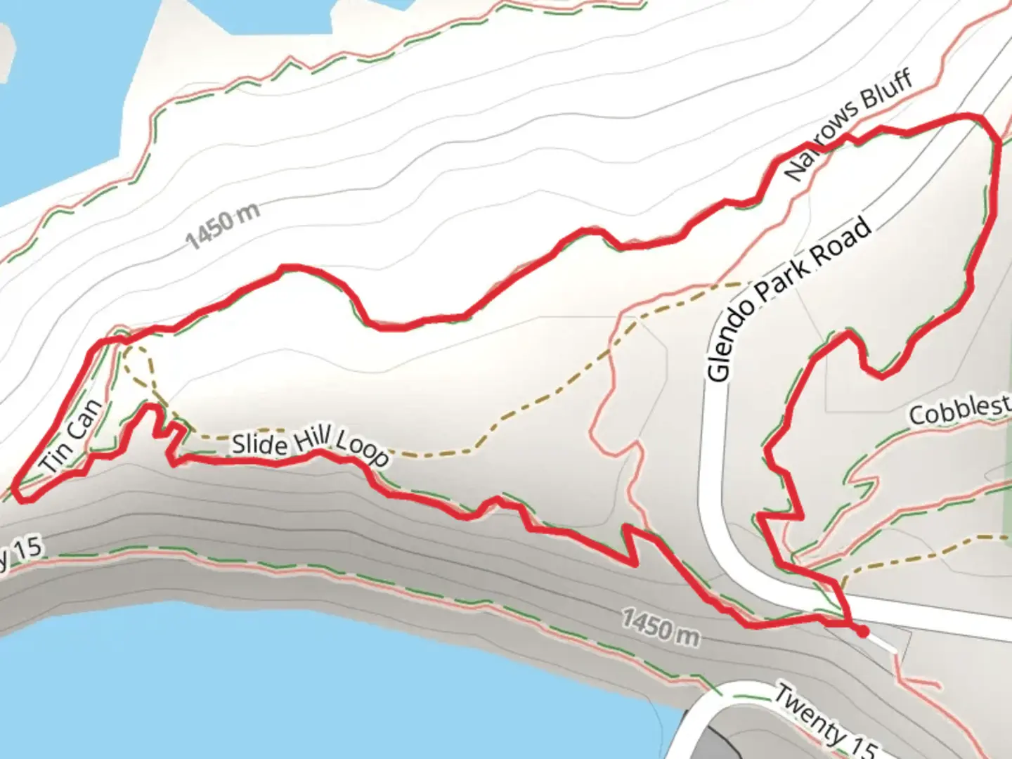 An image depicting the trail Slide Hill Loop and its surrounding area.