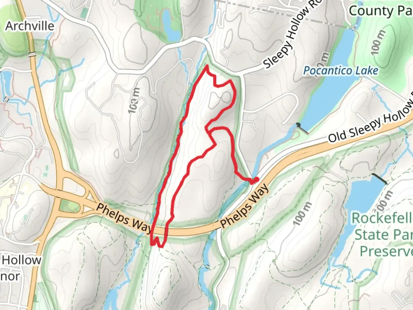 An image depicting the trail Thirteen Bridges Loop Trail and its surrounding area.
