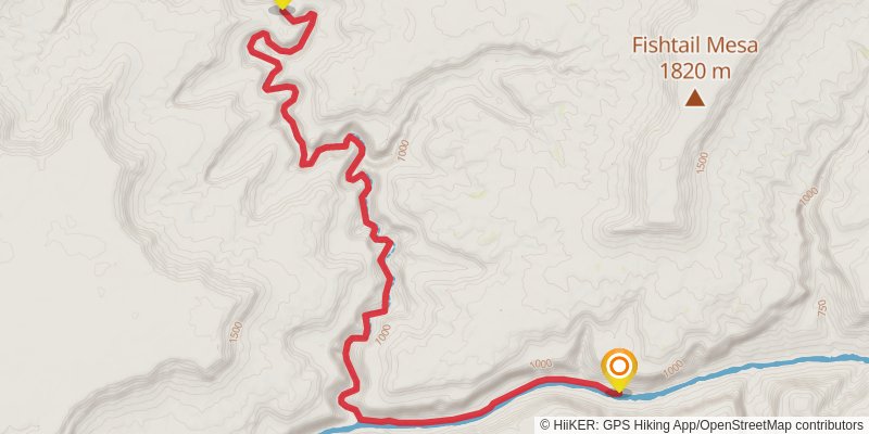Hayduke Trail stage 65 Map