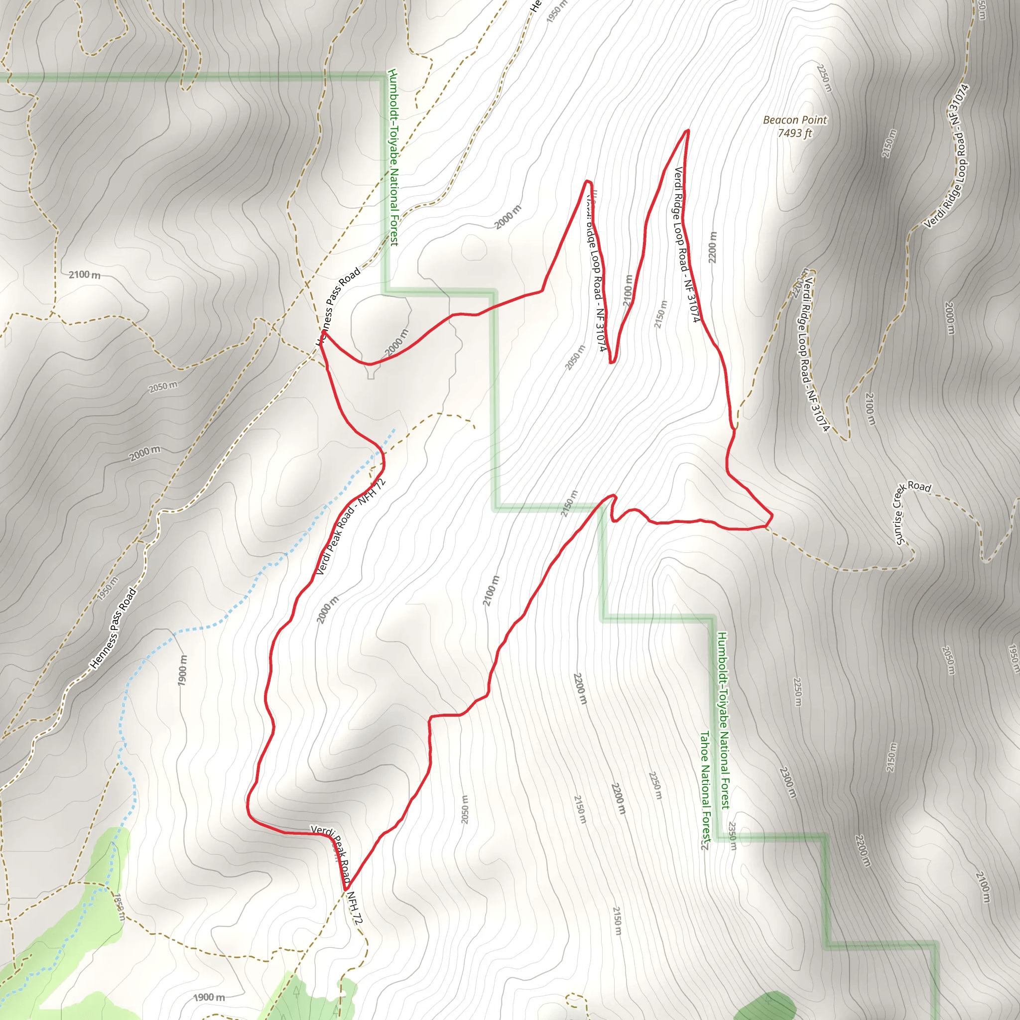 Henness Pass Road Loop - East mobile static map