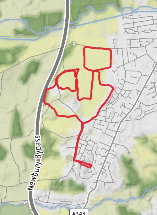 West Berkshire Walking mobile static map