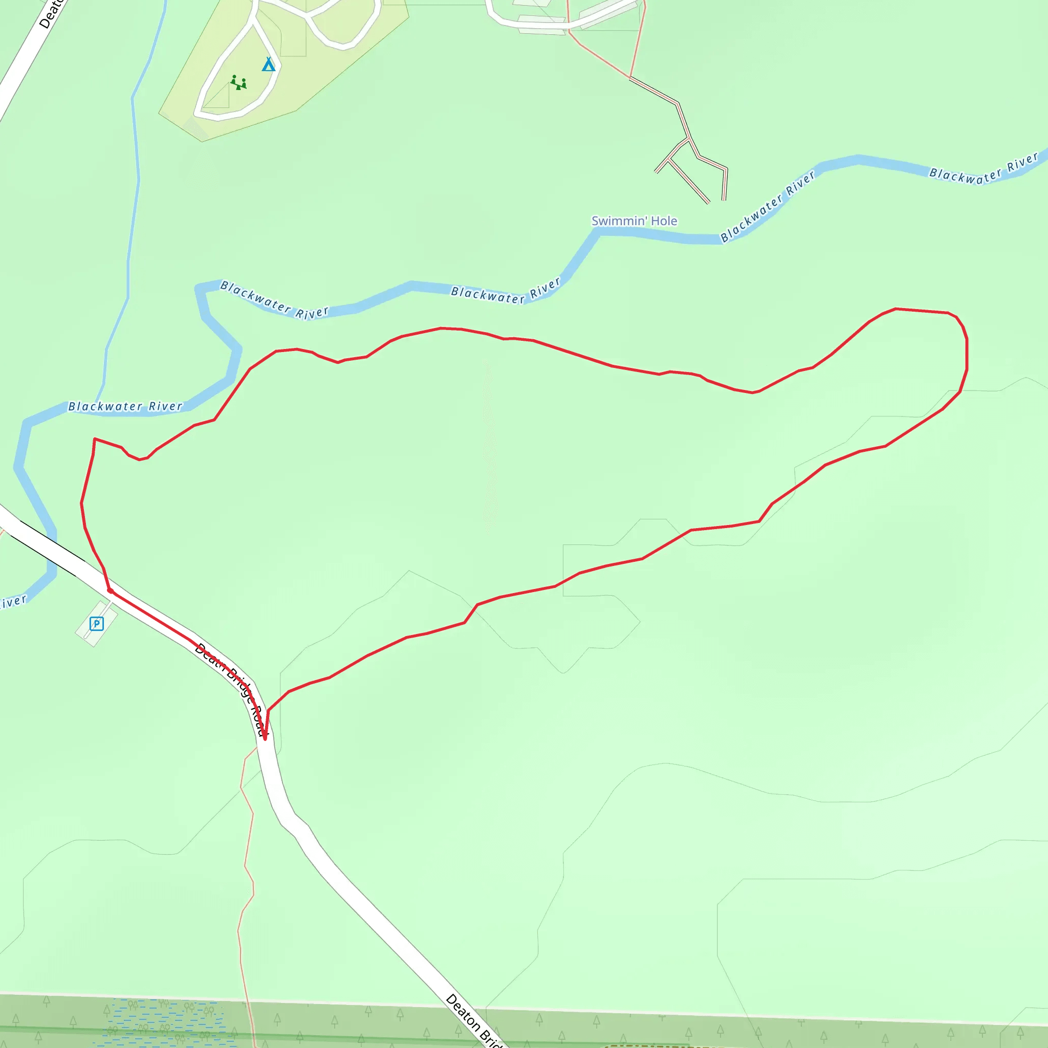 Blackwater River State Park Loop mobile static map