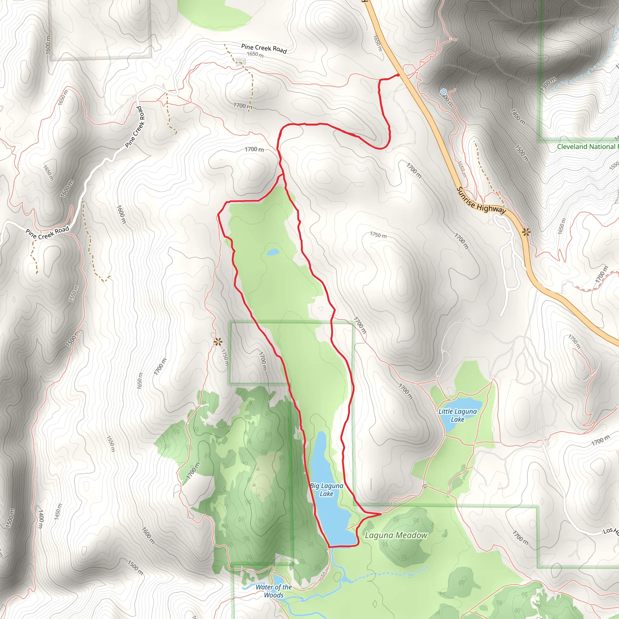 Big Laguna Lake Loop mobile static map