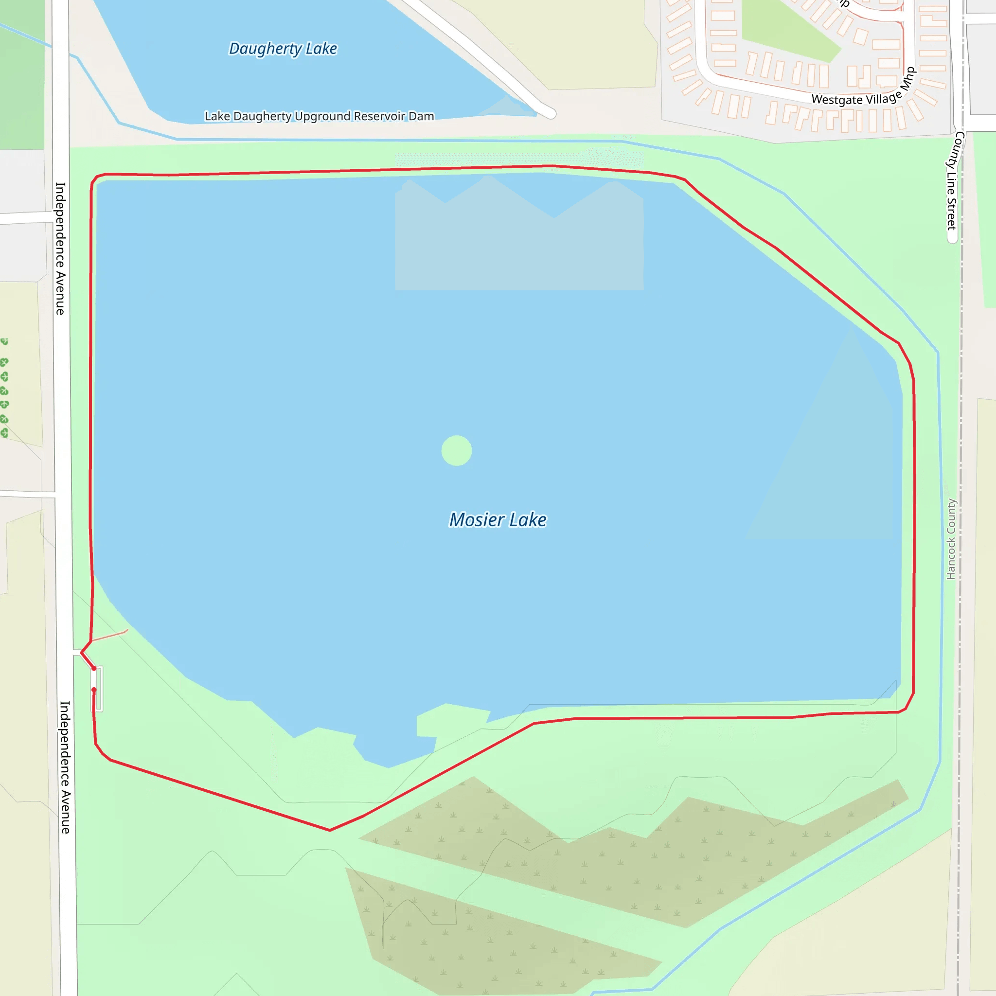 Mosier Lake Loop mobile static map