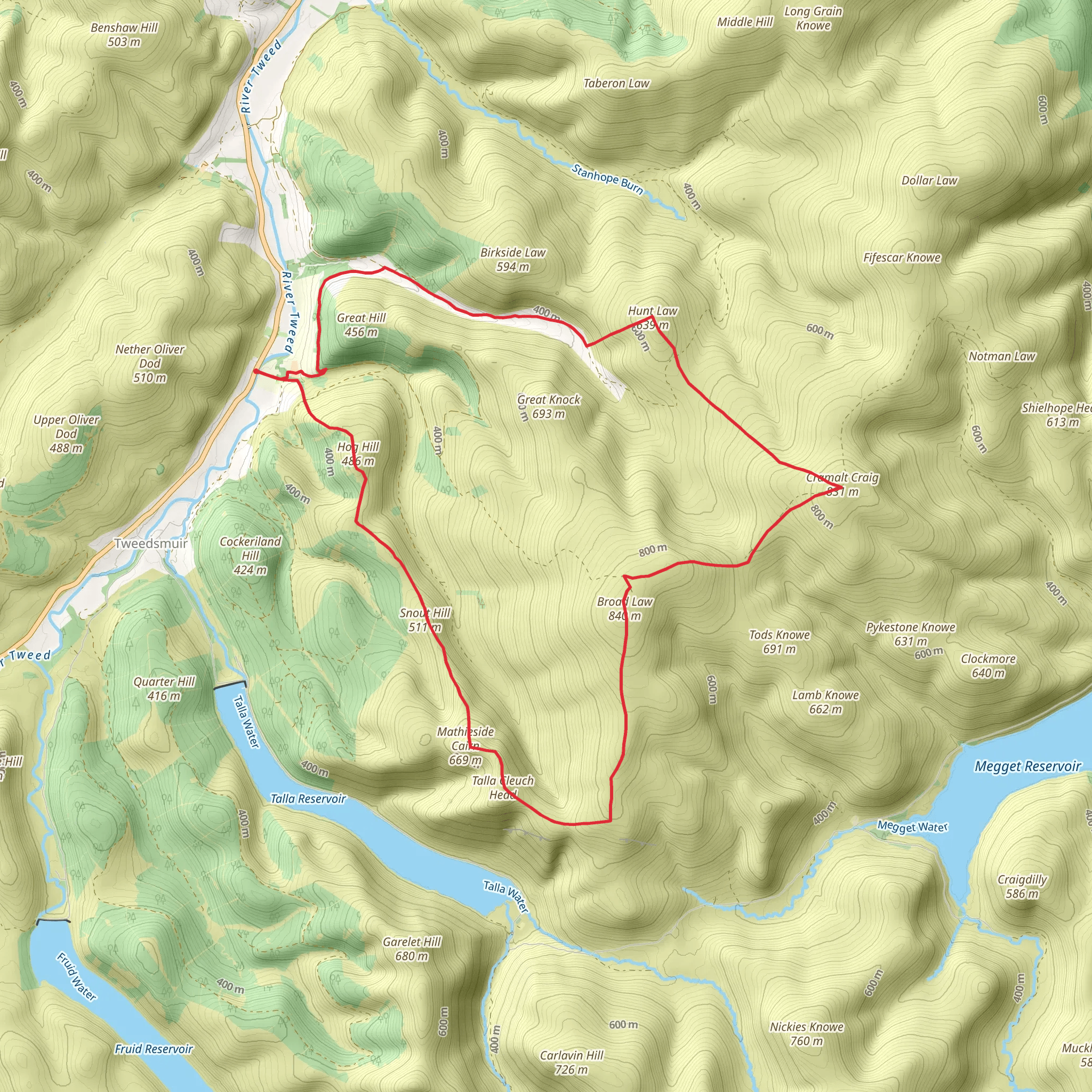 Broad Law and Cramalt Craig Loop mobile static map