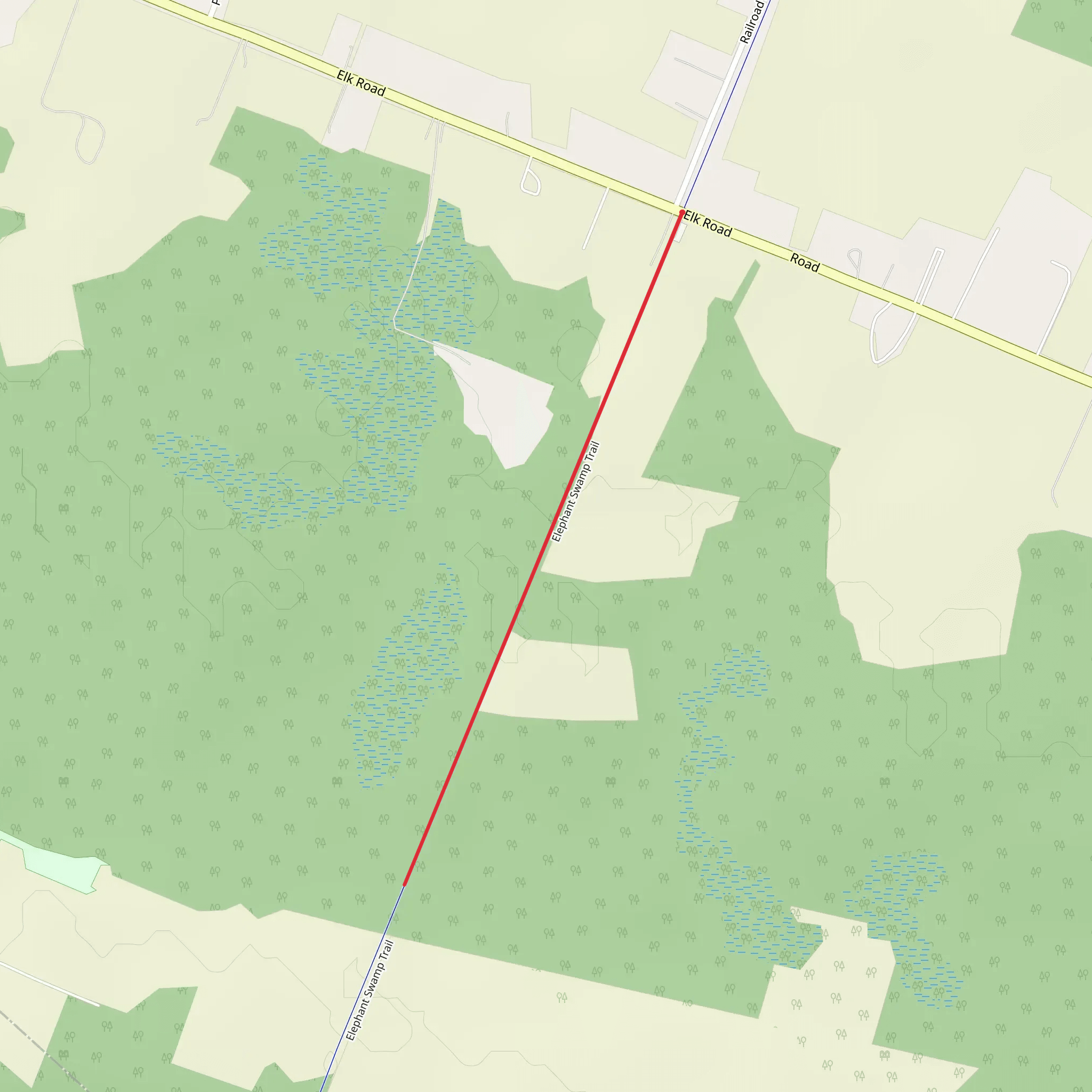 Elephant Swamp Trail mobile static map