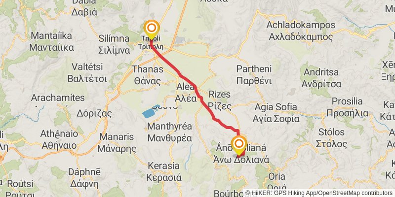 E4 - Peloponnes stage 8 Map