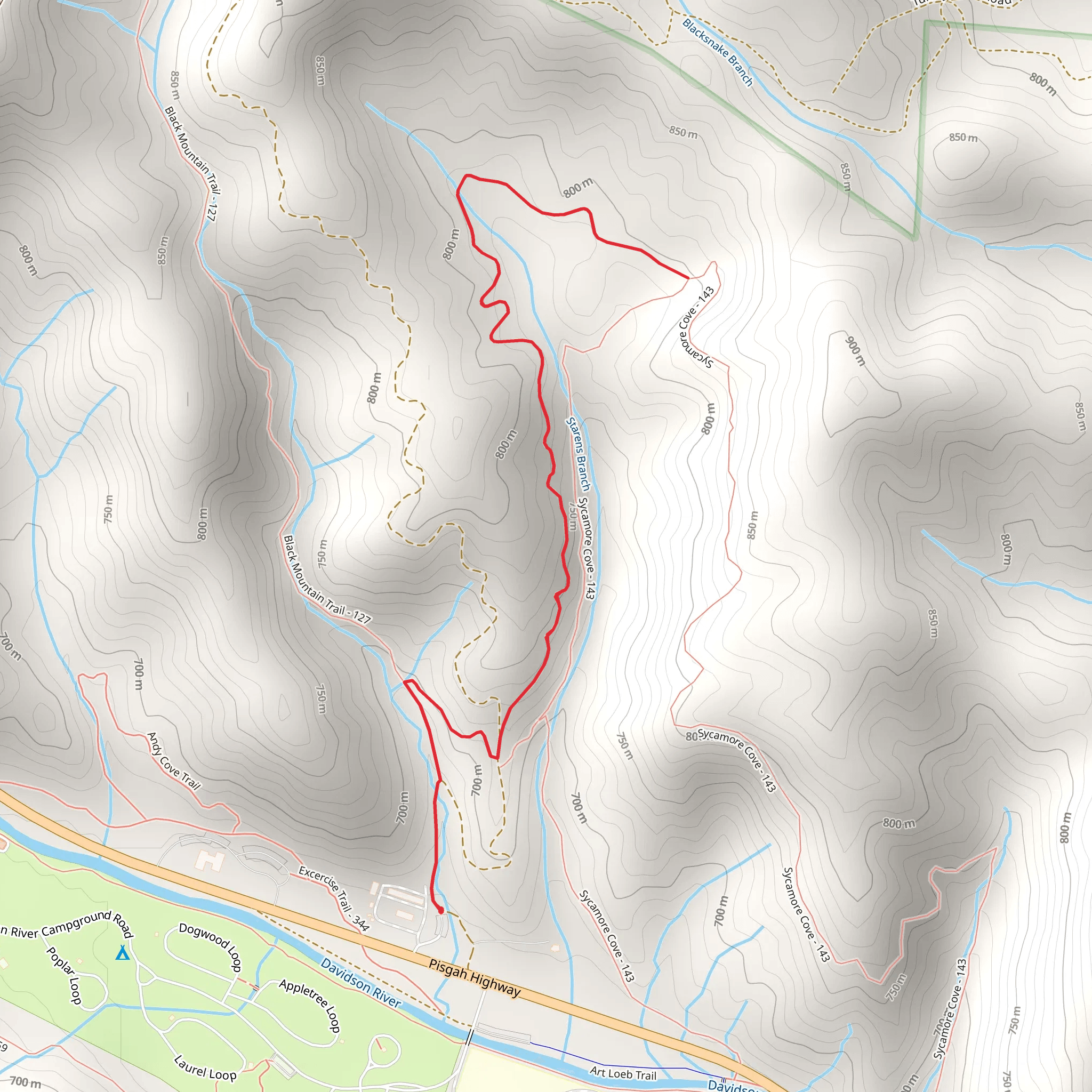 Grassy Road Trail mobile static map