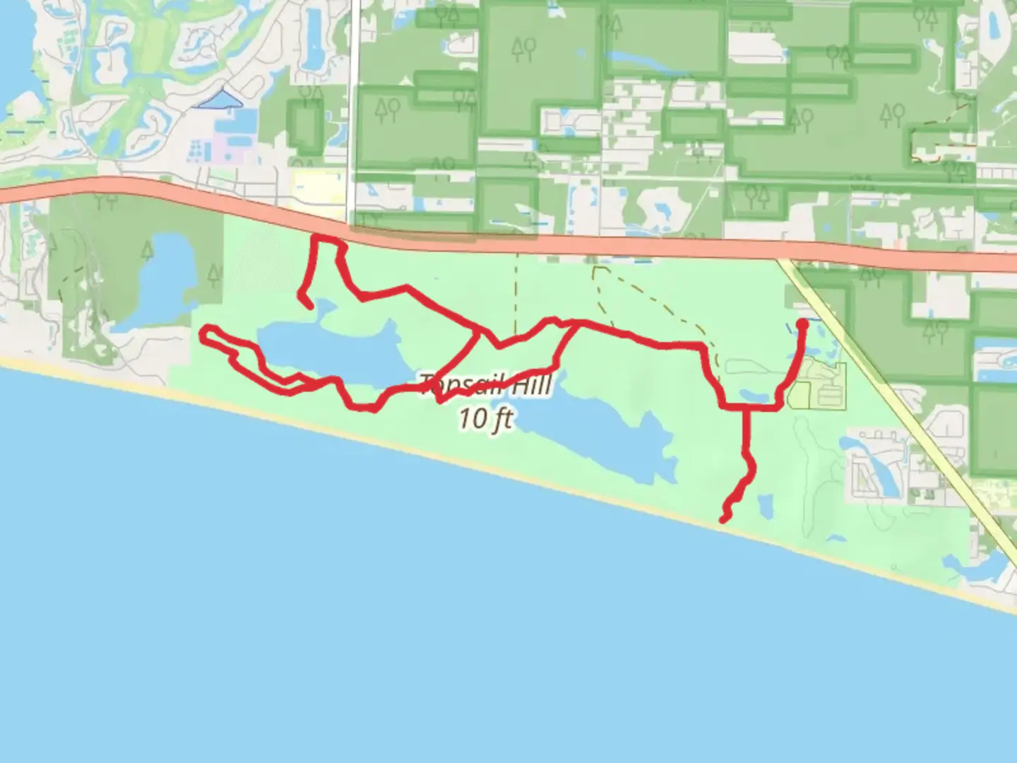 An image depicting the trail Campbell Lake and Morris Lake Loop and its surrounding area.