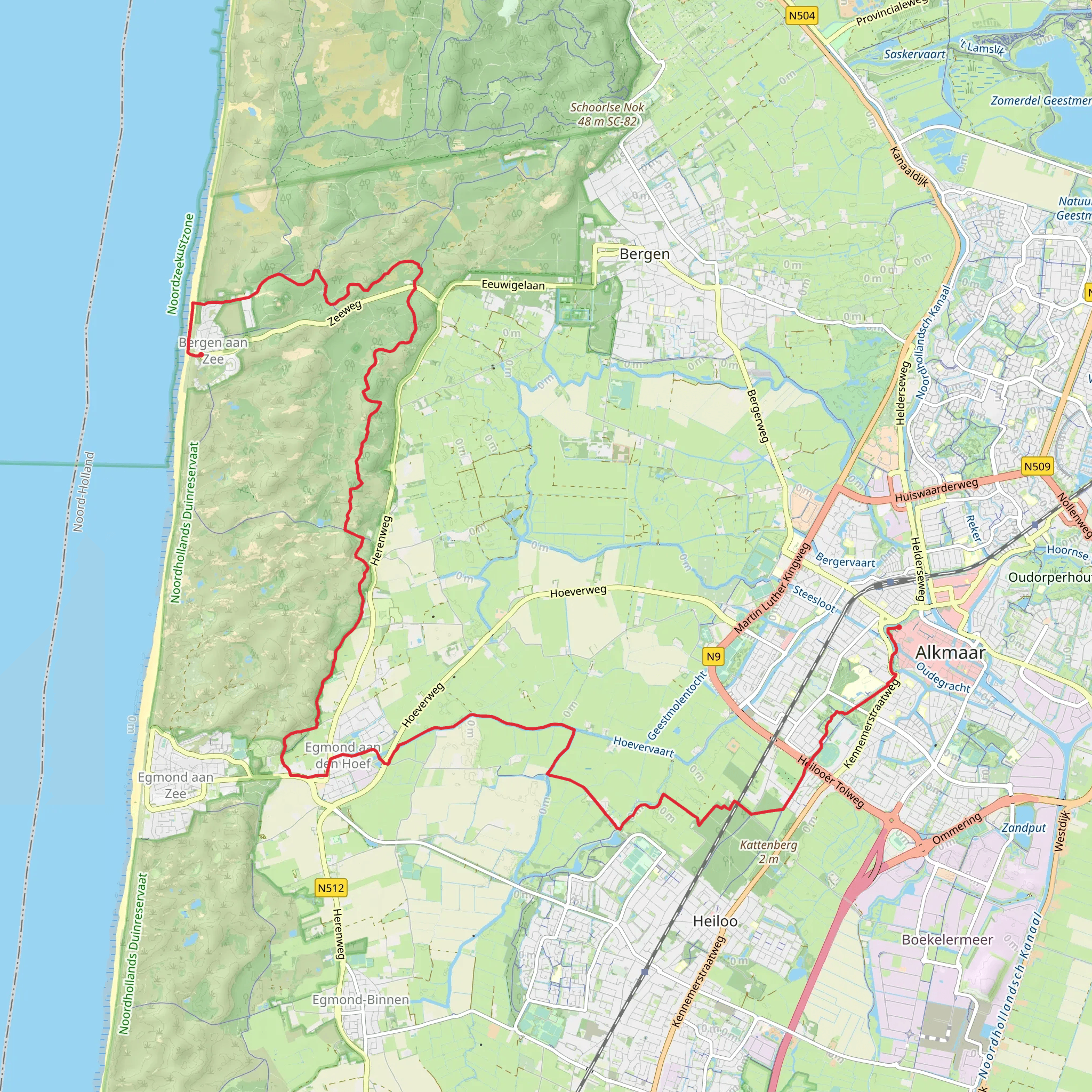 Heiliieerbos, Wimmenum, De Nollen and Schulpvlak mobile static map