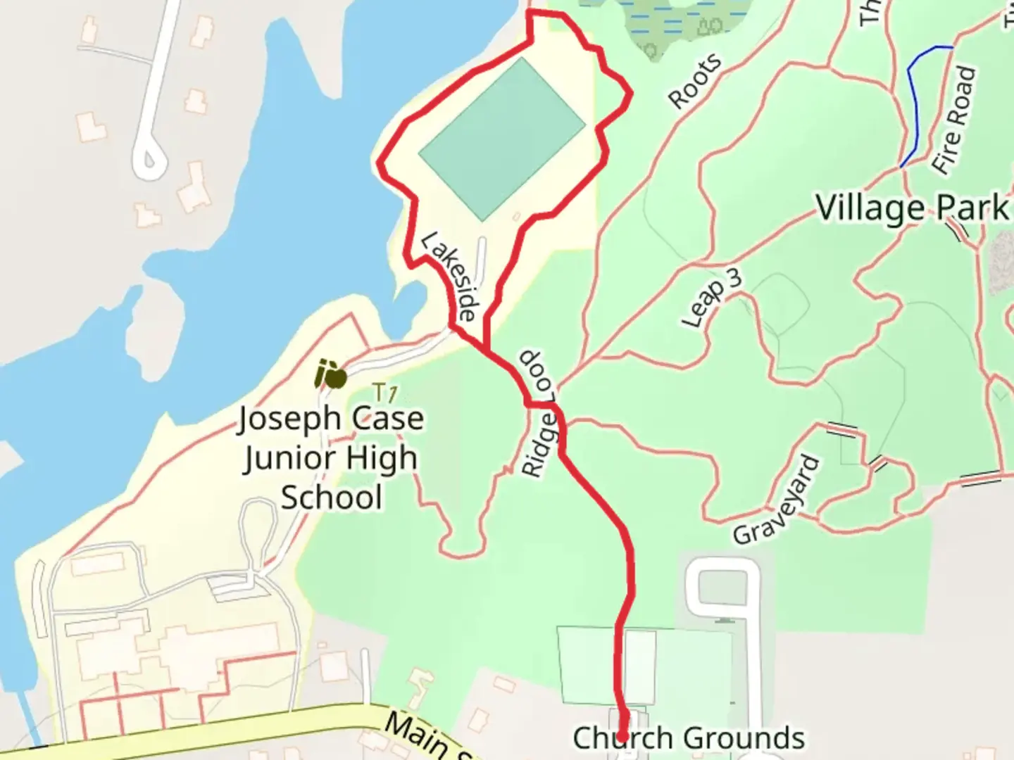 An image depicting the trail Linguica and Lakeside Trail Loop - Swansea and its surrounding area.