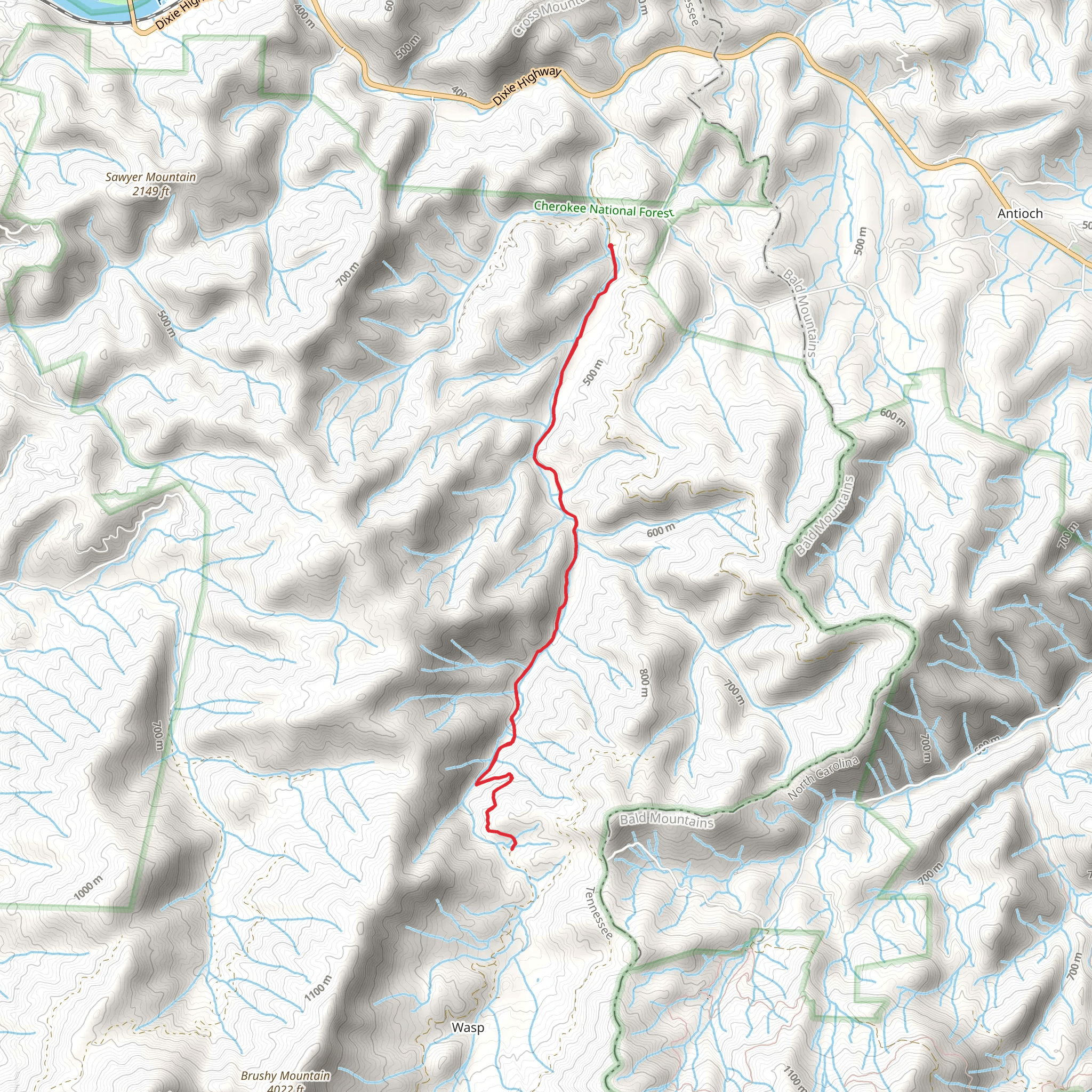 Wolf Creek Trail mobile static map