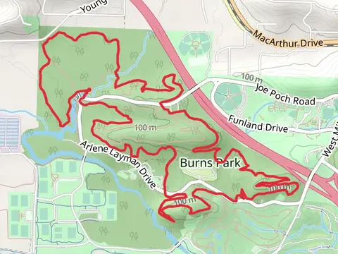 Yellow and Green Loop Trail - Burns Park