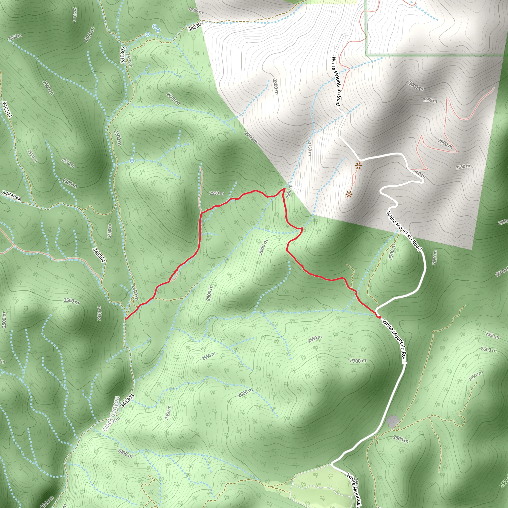 Black Canyon Single Track Trail mobile static map