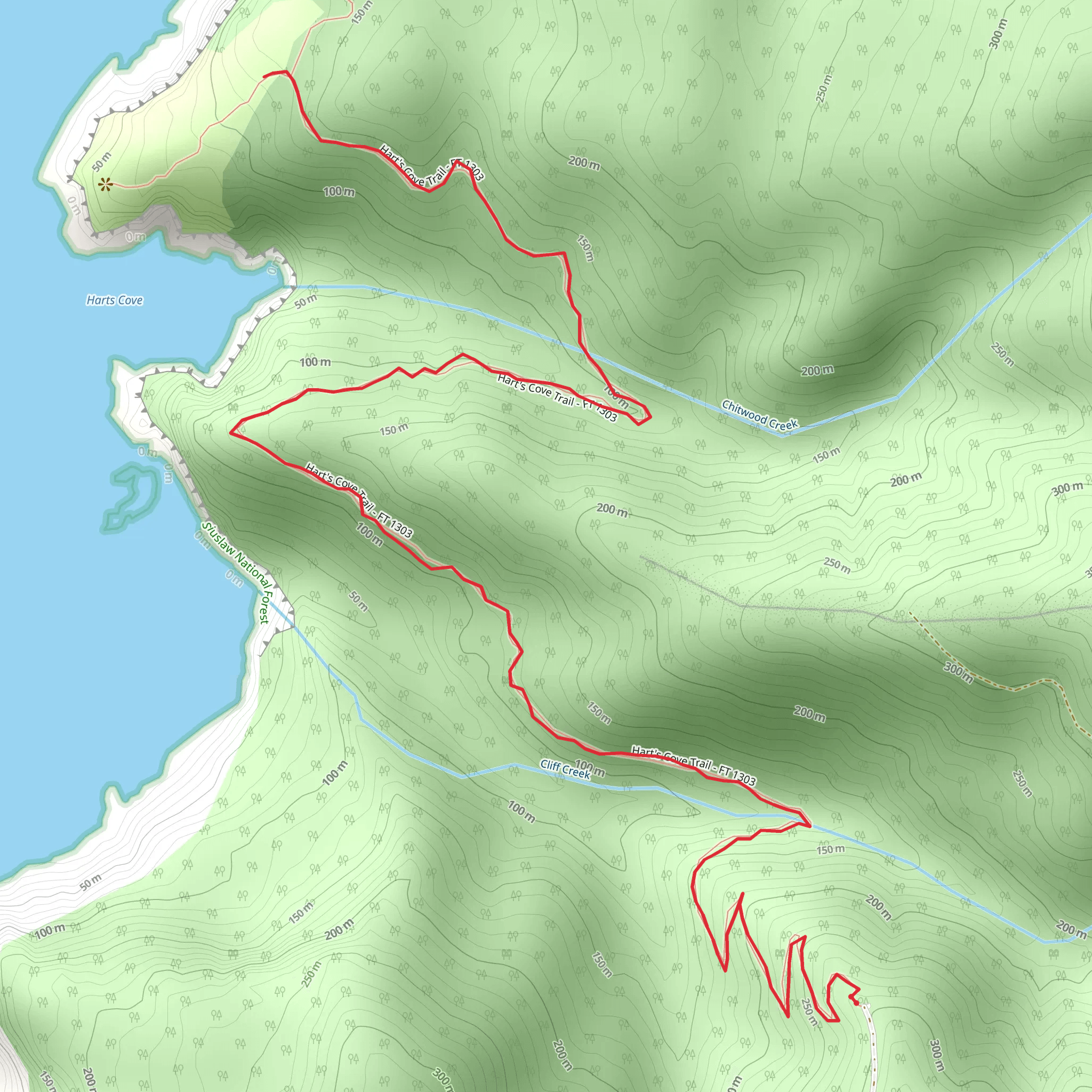 Hart's Cove Trail mobile static map