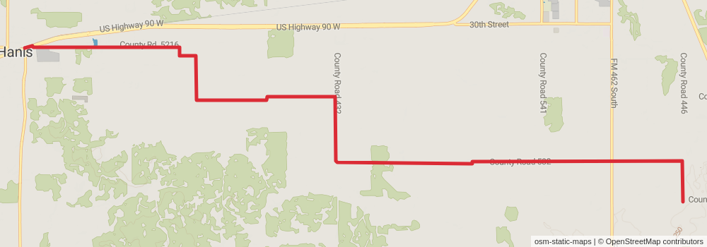 American Perimeter Trail - Texas Primary stage 59 Map