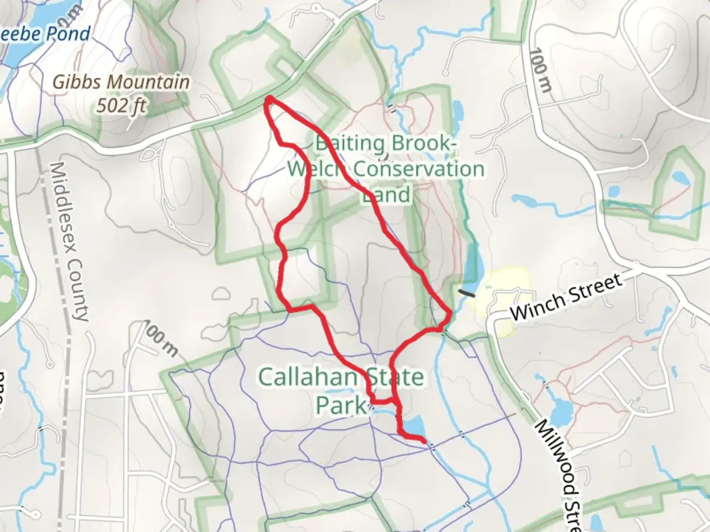 An image depicting the trail Packard Loop Trail and its surrounding area.
