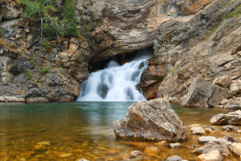 An image depicting the trail Running Eagle Falls Trail and its surrounding area.