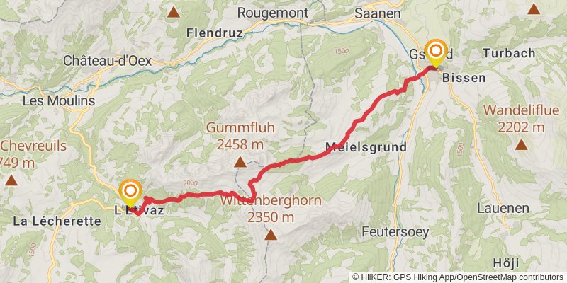 Alpine Pass Route stage 17 Map