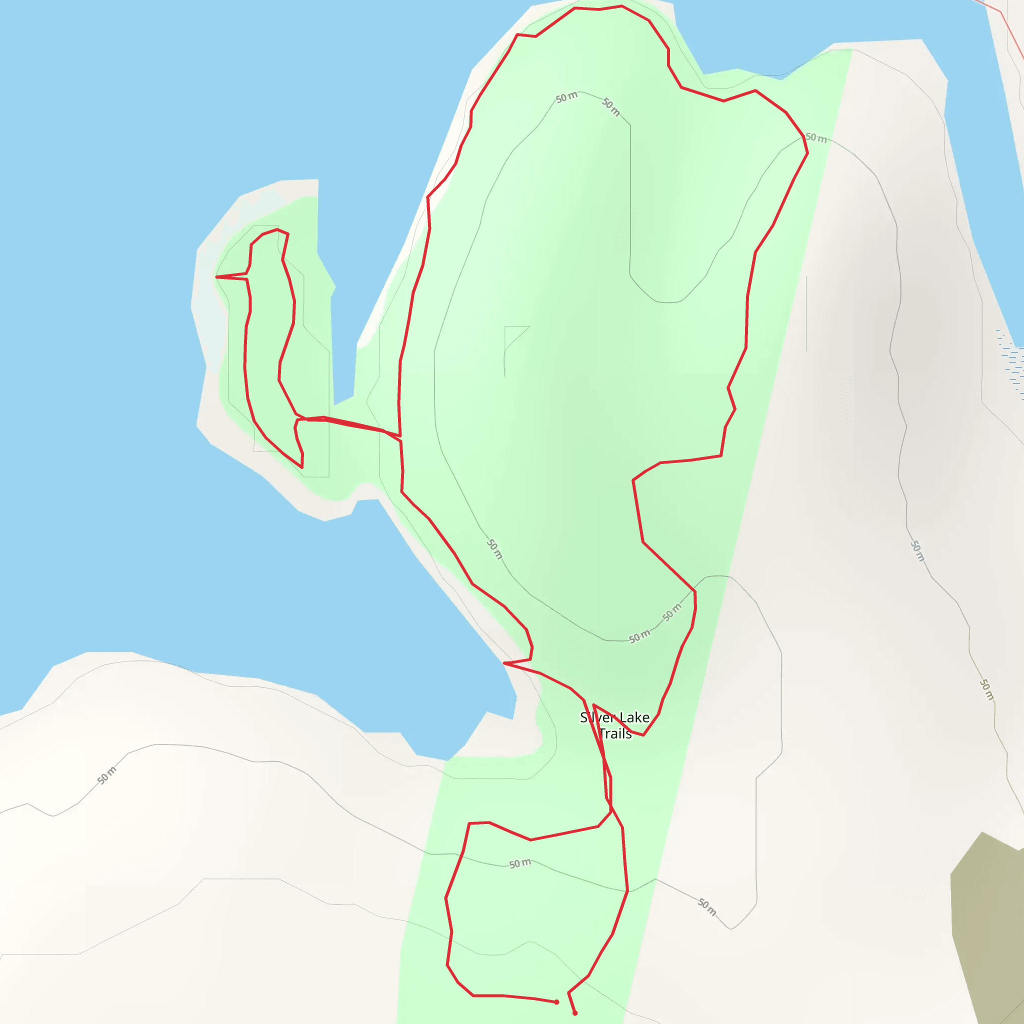 Silver Lake Loop mobile static map