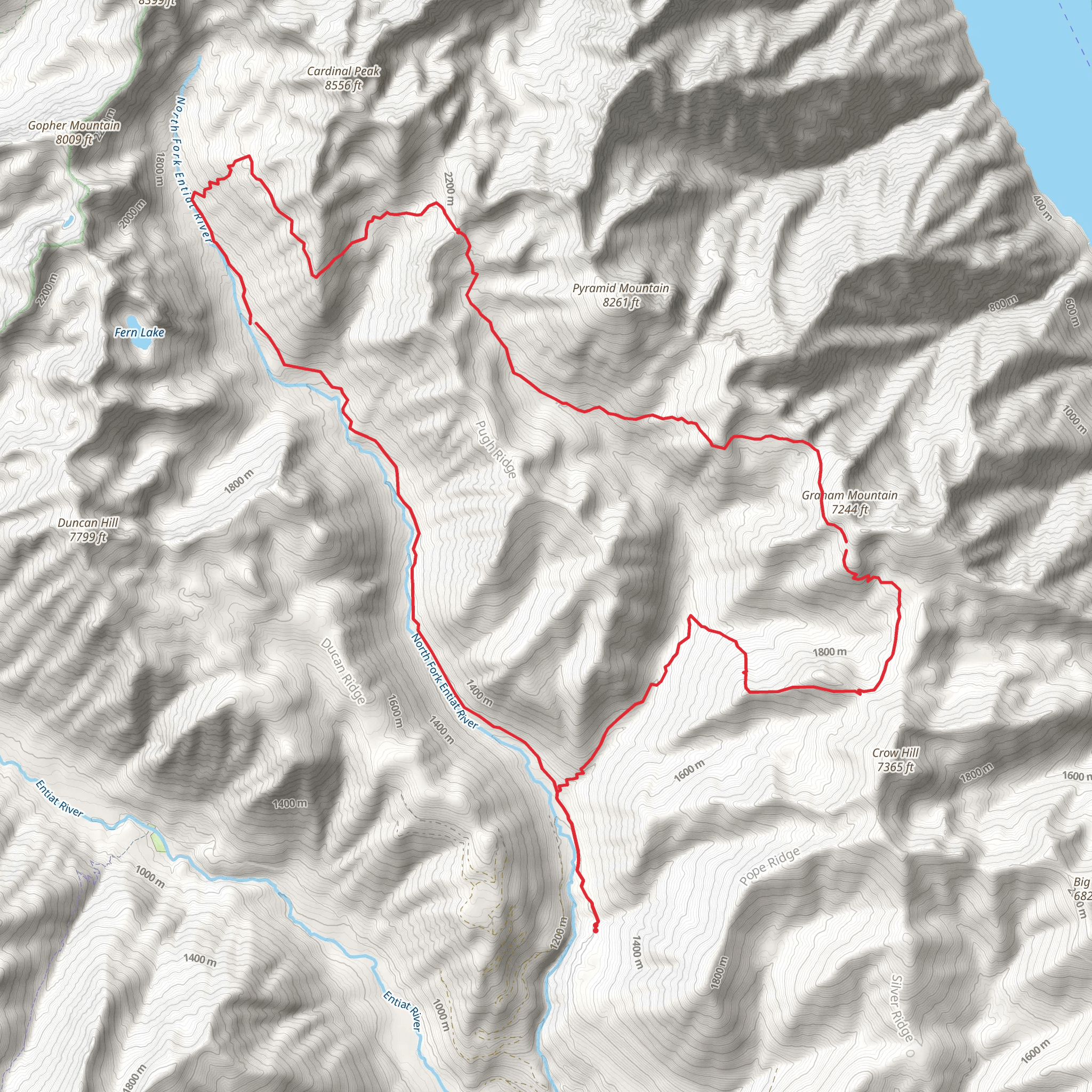North Entiat Loop mobile static map