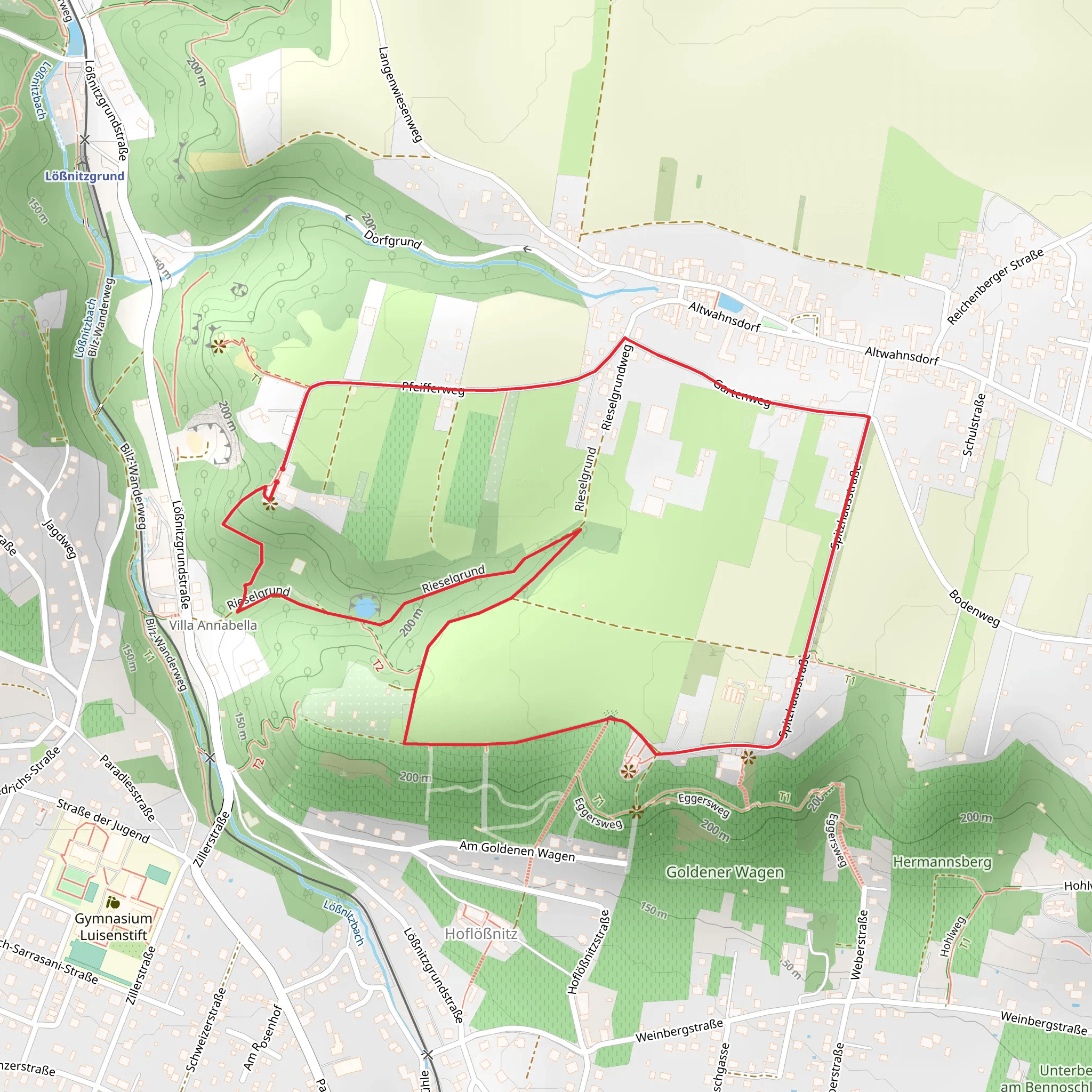 Cave via Rundweg Roter Punkt mobile static map