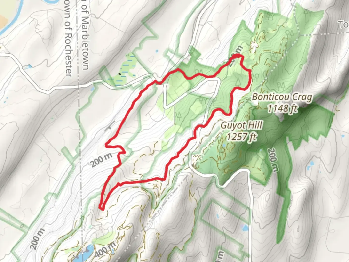 An image depicting the trail Stokes Way and Cedar Drive Loop and its surrounding area.