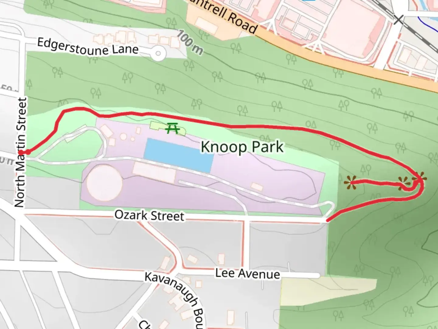 An image depicting the trail Ozark Point and its surrounding area.