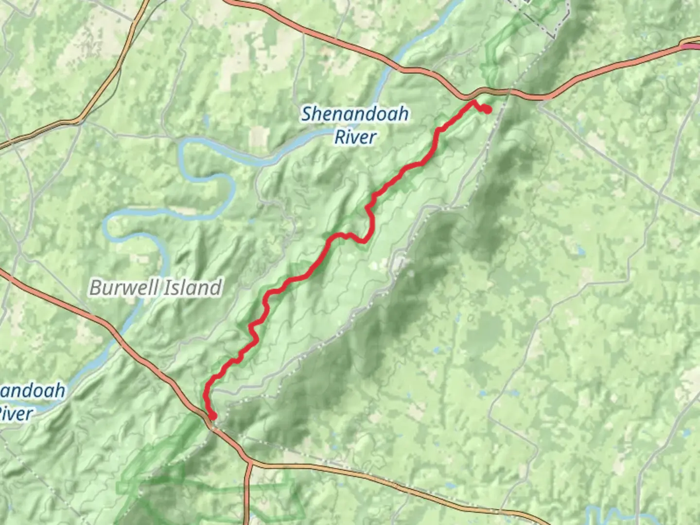 An image depicting the trail Appalachian Trail - Bears Den Park and its surrounding area.