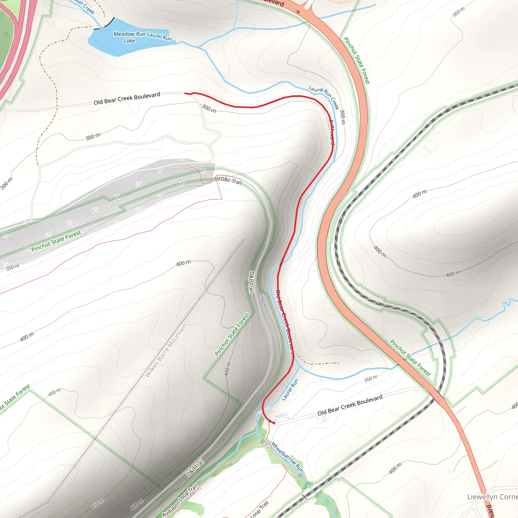 Laurel Run Creek Trail mobile static map