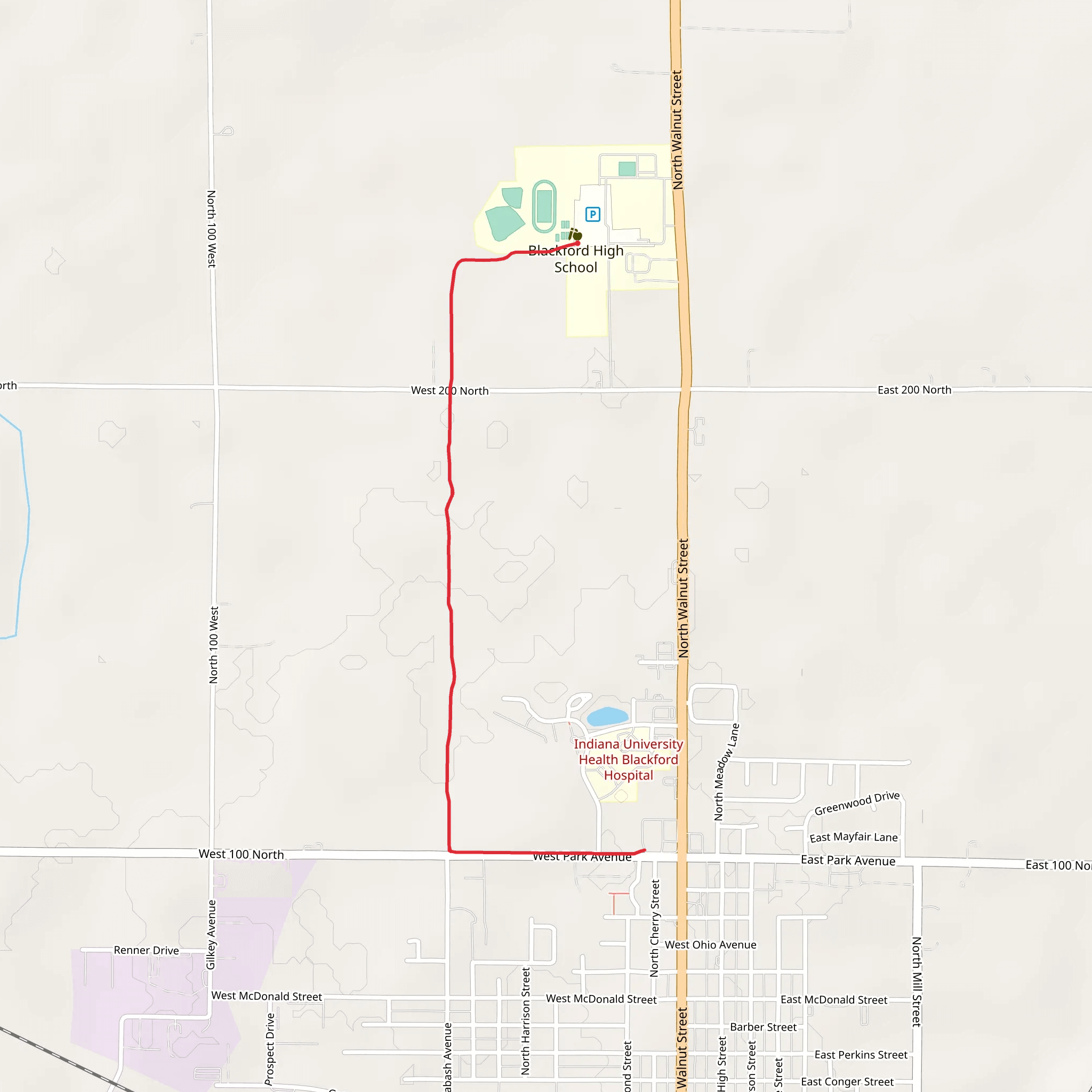 Blackford Baptist Acad Walk mobile static map