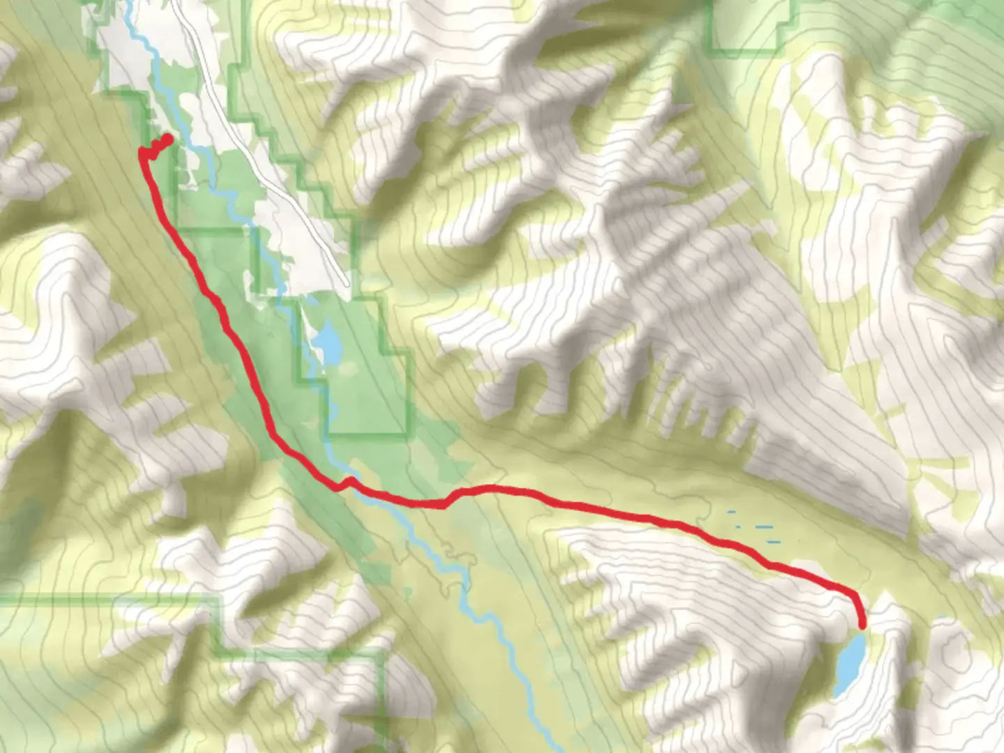 An image depicting the trail Hanging Valley Lake Trail and its surrounding area.