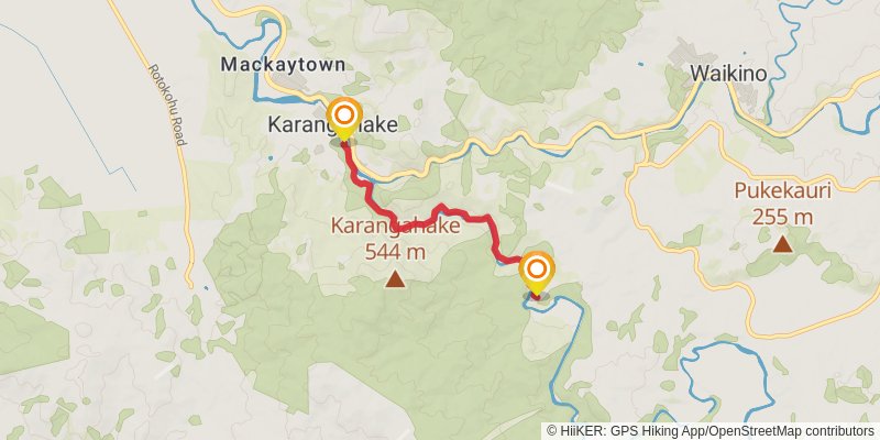 Karangahake George Loop stage 2 Map
