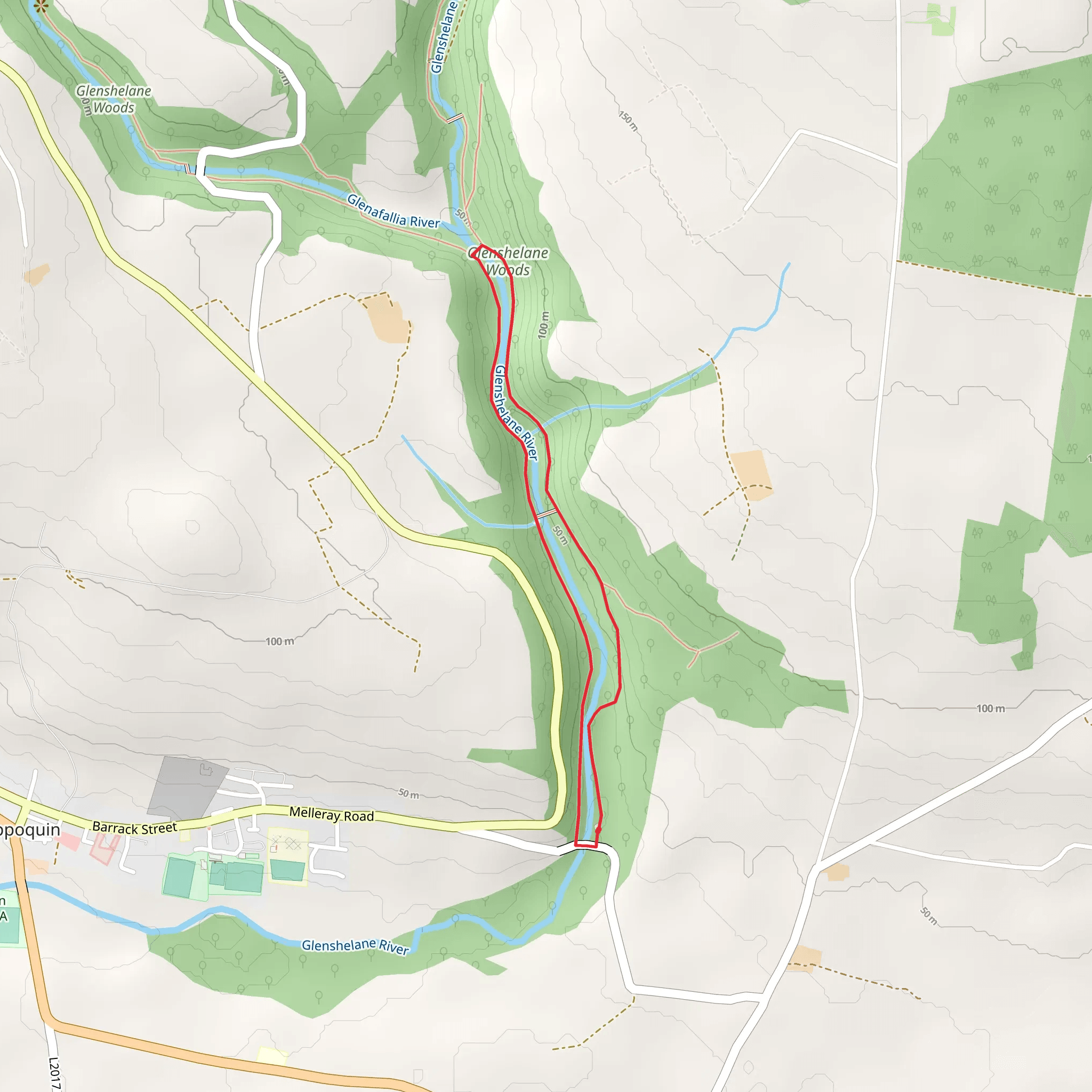Glenshelane - Green Trail mobile static map